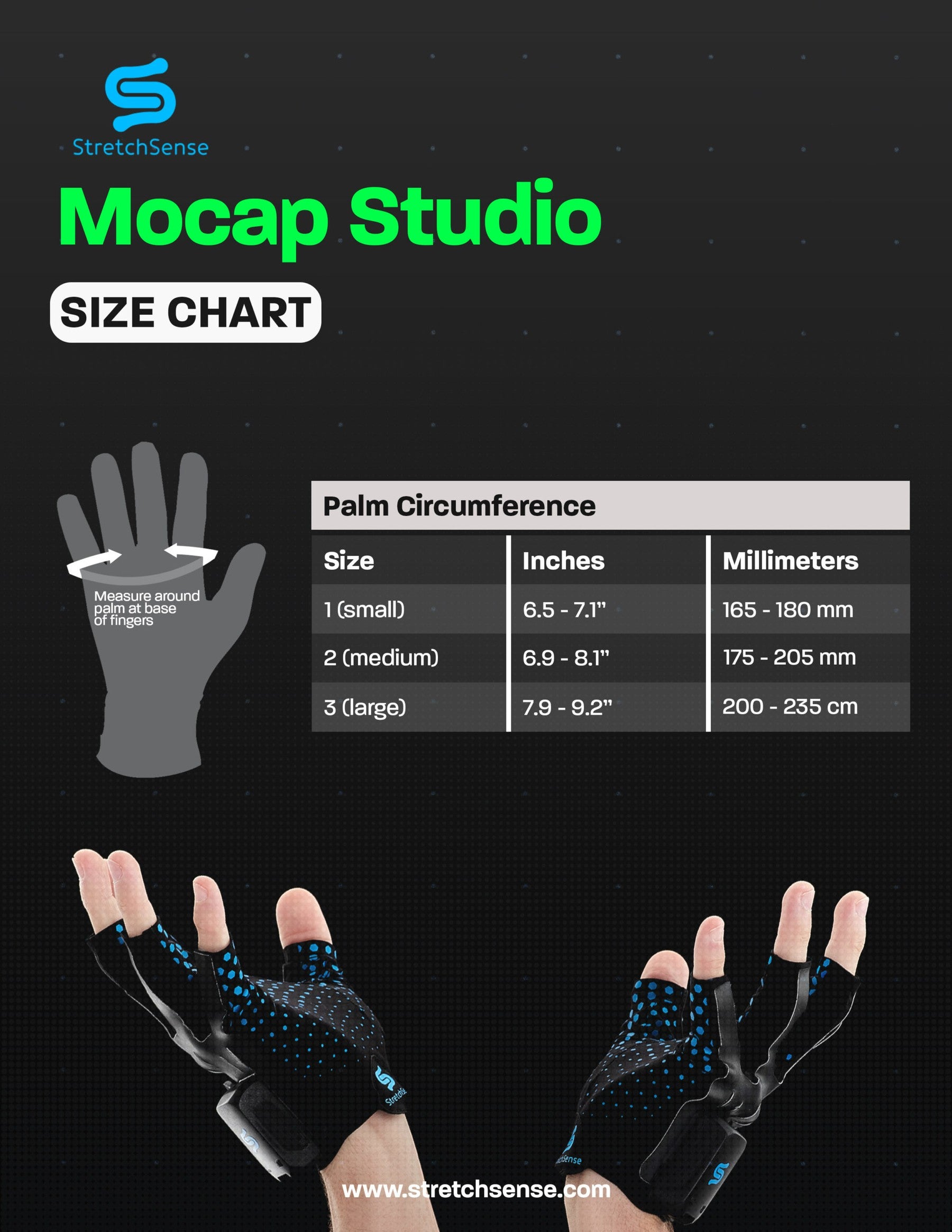 StretchSense Studio Glove – Moxi_MoCap